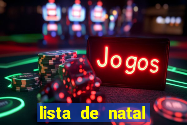 lista de natal para imprimir